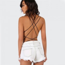 Strappy backless bodysuitBeachwear