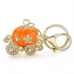 Crystal pumpkin - carriage - keychainKeyrings