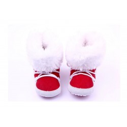 Bebé y niñosZapatos de Fleece de cuello suave de Toddler recién nacido bota a los primeros caminantes