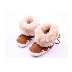 Bebé y niñosZapatos de Fleece de cuello suave de Toddler recién nacido bota a los primeros caminantes