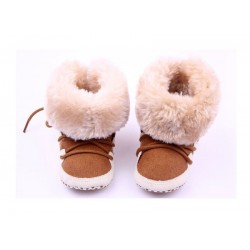 Bebé y niñosZapatos de Fleece de cuello suave de Toddler recién nacido bota a los primeros caminantes