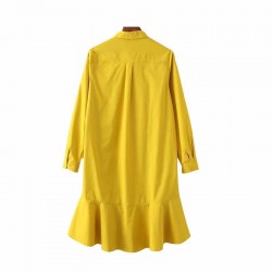 VestidosCasual Mini Ruffles Tunic Vestido