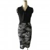 Leaf Print Elegant Patchwork DressDresses