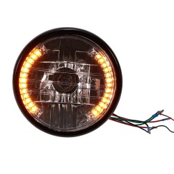 Partes de motos7" Motor Headlight Round LED Indicadores de señalización de giro