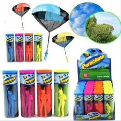 Hand throwing parachute with mini soldier - toy kiteKites