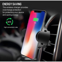 iPhone X S8 Original 360 Degree Rotation Qi Wireless Car Charger Phone Holder With LED IndicatorAccessories