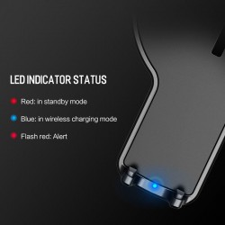 AccesoriosiPhone X S8 Original 360 Grado Rotación Qi Wireless Cargador de teléfono con indicador LED