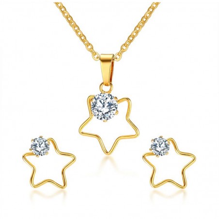 Conjuntos de joyasCollar de cinco estrellas  Pendientes Joyería Set