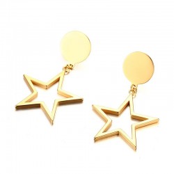 Gold Five-pointed Stars Earrings