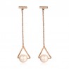Triangles & pearls - rose gold long earringsEarrings