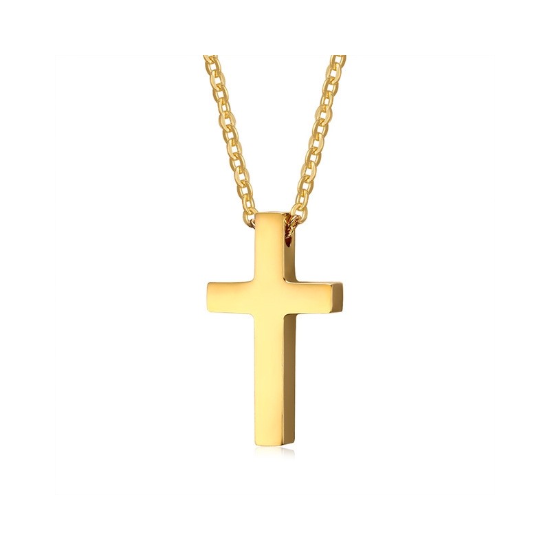 Classic blank cross pendant with stainless steel necklaceNecklaces