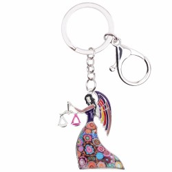 llaveroLibra Zodiac Sign Keychain Teclado