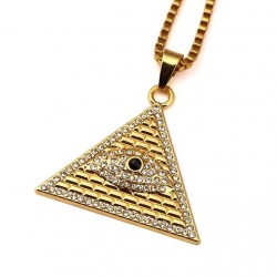 CollaresCristal Pirámide Egipcio & Colgante de ojos Unisex