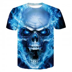 CamisetasCamiseta de cráneo 3D de hombres