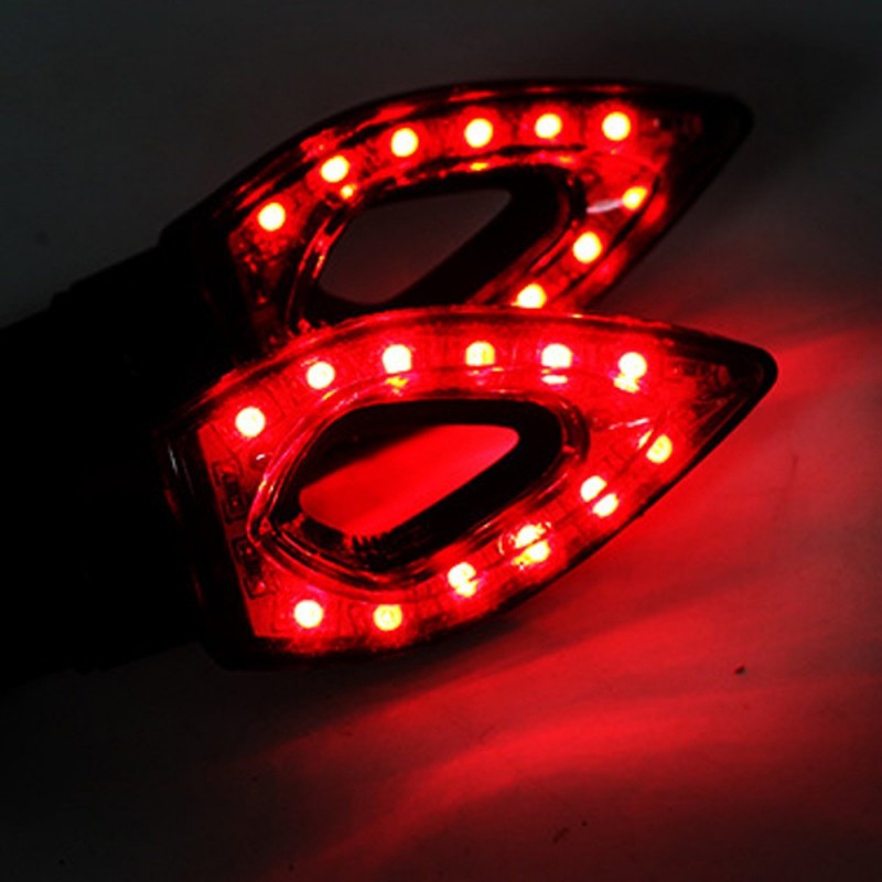 Partes de motosimpermeable universal 12 LED Indicadores de señalización de giro de motocicleta Luces 2pcs