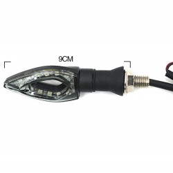 Partes de motosimpermeable universal 12 LED Indicadores de señalización de giro de motocicleta Luces 2pcs