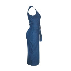 VestidosVestido de Jeans Midi - con cremallera