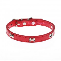 Collares & Correas5 Colores Piel de PU resistente para perros de mascotas