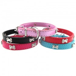 Collares & Correas5 Colores Piel de PU resistente para perros de mascotas
