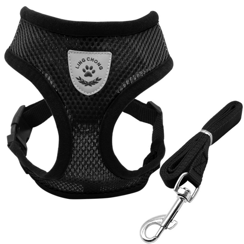 Puppy & dog breathable nylon mesh harness & leash setCollars & Leads Puppy & dog breathable nylon mesh harness & leash setCollars & Leads