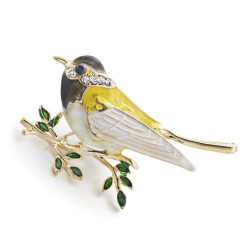 BrochesOriole bird rhinestone & esmalte brooch