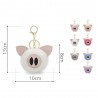 Fur pompom - piggy - keyringKeyrings