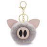 Fur pompom - piggy - keyringKeyrings