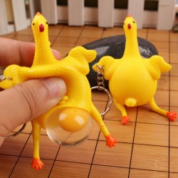 Green dinosaur - beans - chicken - funny keyringKeyrings