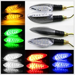 Luces de giroUniversal 12V LED moto impermeable ámbar luz de la señal de giro indicadores 2 piezas