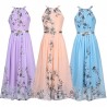 Chiffon floral print maxi dressDresses