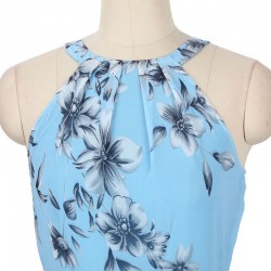 Chiffon floral print maxi dressDresses
