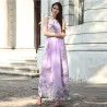 VestidosChiffon floral print maxi vestido