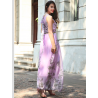 VestidosChiffon floral print maxi vestido