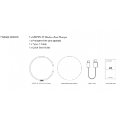 AccesoriosSamsung Galaxy S9 S8 S7 iPhone 8 / X / 8 Plus UMIDIGI Q1 cargador rápido inalámbrico 15W