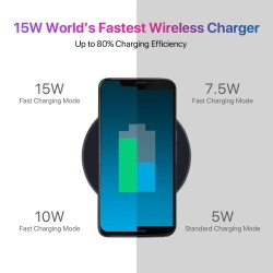 AccesoriosSamsung Galaxy S9 S8 S7 iPhone 8 / X / 8 Plus UMIDIGI Q1 cargador rápido inalámbrico 15W