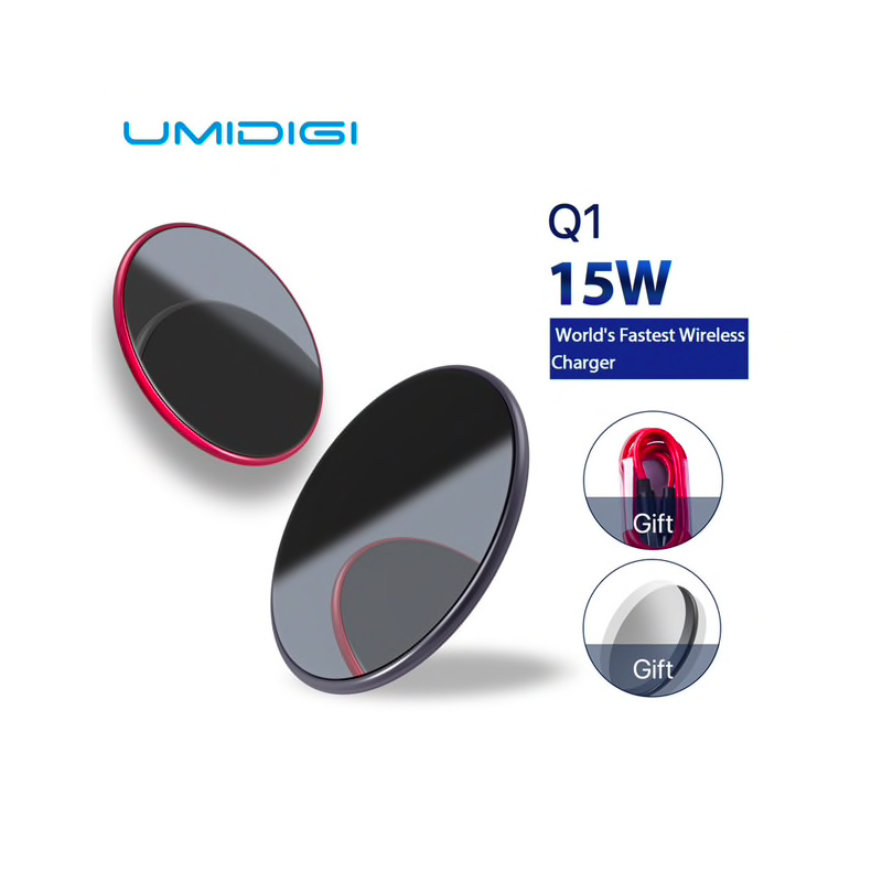 AccesoriosSamsung Galaxy S9 S8 S7 iPhone 8 / X / 8 Plus UMIDIGI Q1 cargador rápido inalámbrico 15W