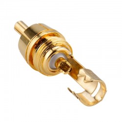 EnchufesAdaptador de enchufe macho RCA de oro con cable de audio 2 piezas