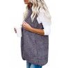 Chaquetaschaleco de piel - encapuchado cuerpo caliente - chaqueta