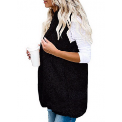 Chaquetaschaleco de piel - encapuchado cuerpo caliente - chaqueta