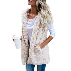 Chaquetaschaleco de piel - encapuchado cuerpo caliente - chaqueta
