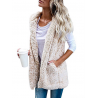 Chaquetaschaleco de piel - encapuchado cuerpo caliente - chaqueta