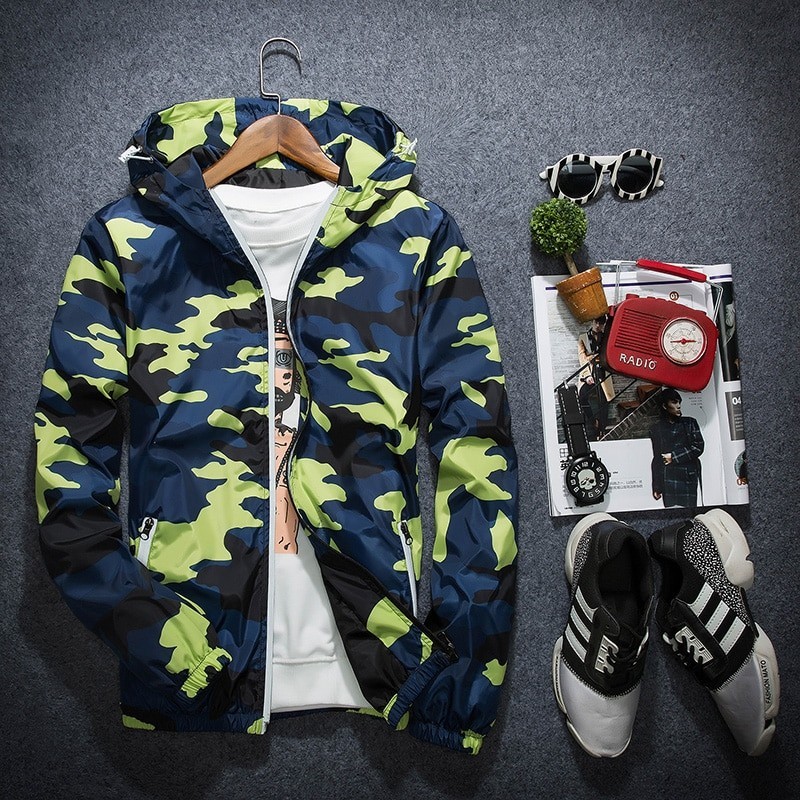 ChaquetasCamuflaje chaqueta capucha rompevientos unisex ChaquetasCamuflaje chaqueta capucha rompevientos unisex