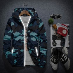 Camouflage hooded jacket windbreaker unisexJackets