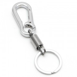 Stainless steel carabiner clip keychain - keyringKeyrings