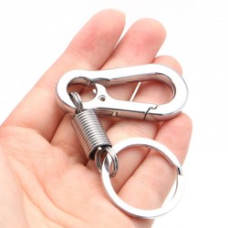 Stainless steel carabiner clip keychain - keyringKeyrings