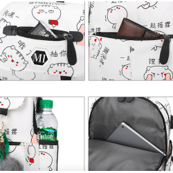 BolsasJuego de mochila USB escuela de carga 3 piezas