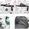 BolsasJuego de mochila USB escuela de carga 3 piezas
