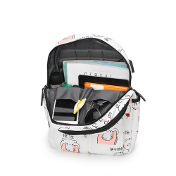 BolsasJuego de mochila USB escuela de carga 3 piezas