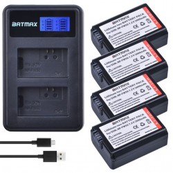 NP-FW50 NP battery & LCD USB dual charger for Sony A6000 5100 a3000 a35 A55 a7s II alpha 55 alpha 7 A72 A7R Nex7 NE 4 pcsElec...