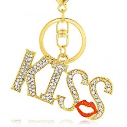 Kiss letters - crystal keychainKeyrings